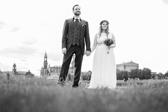 Hochzeitsfotografie Elbufer Dresden